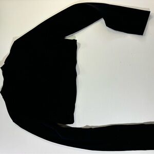 Black Long Sleeve Crop Top